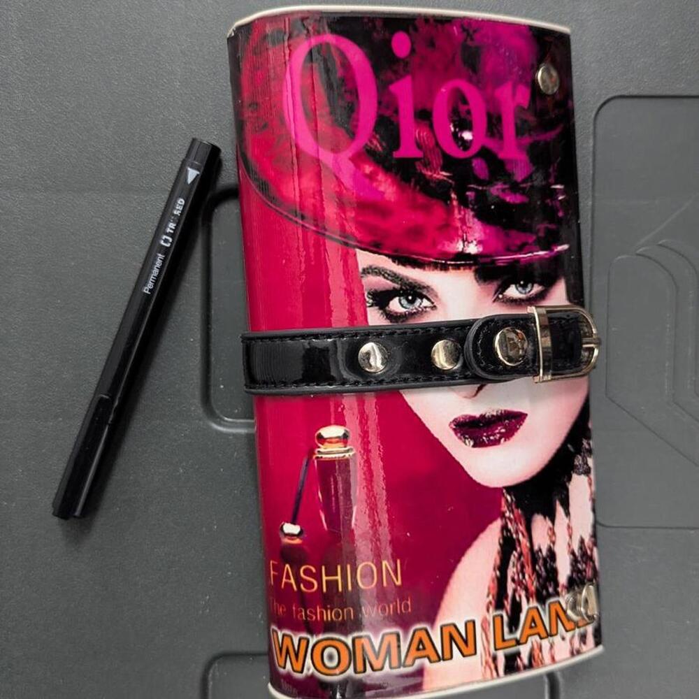 Clutch Purse ... fun clutch, hard shell . no strap "Qior" - Picture 2 of 6